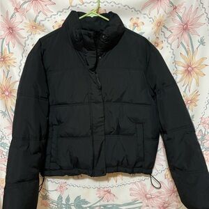 Old Navy Midnight Black Puffer Jacket